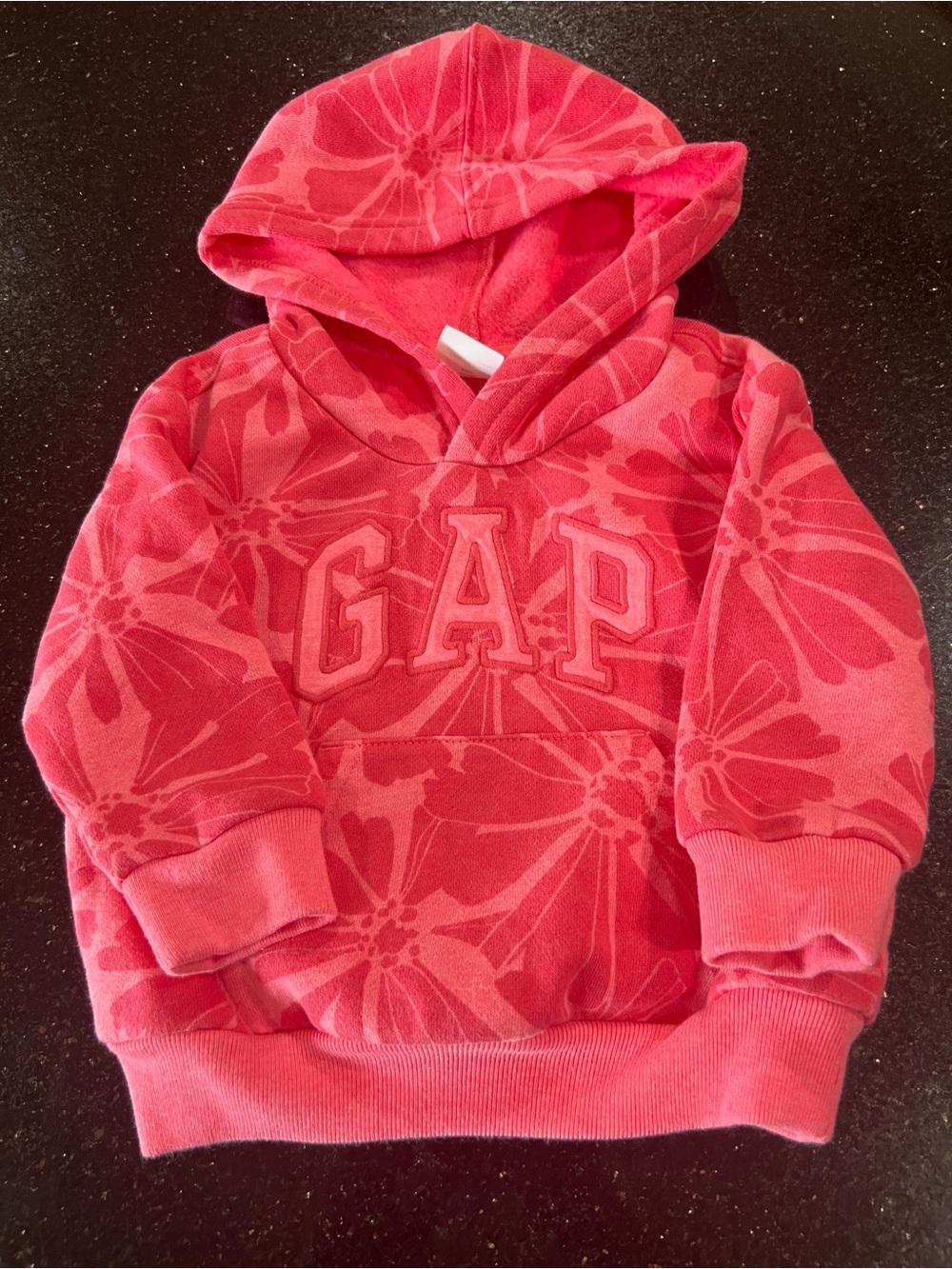 GAP Kids Coral Pink Floral Hooded Sweatshirt